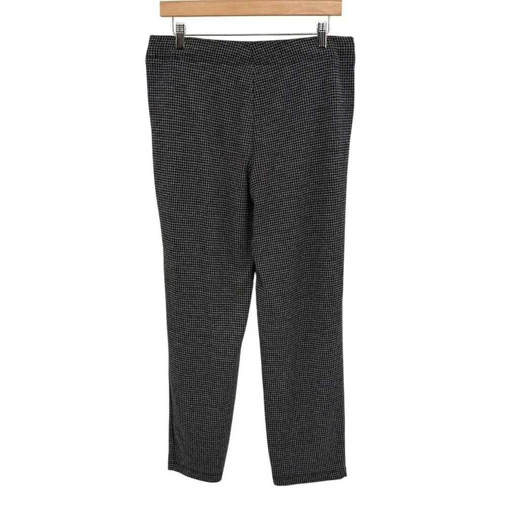 Max Studio Womens Size XL Pull On‎ Pants Streight Leg Houndstooth Stretch Slacks